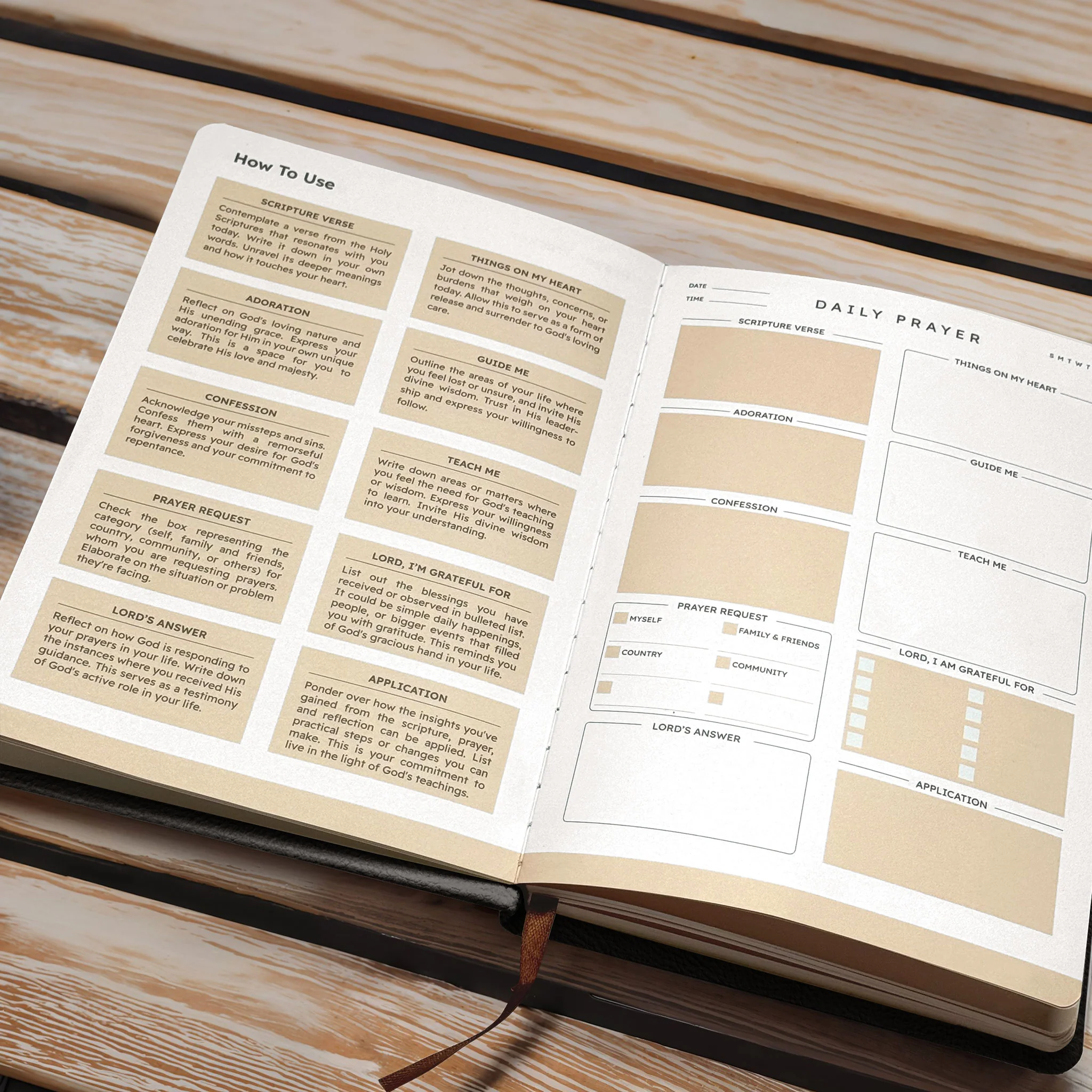 "Ezrah" - Proverbs 16:9 Leather Prayer Journal