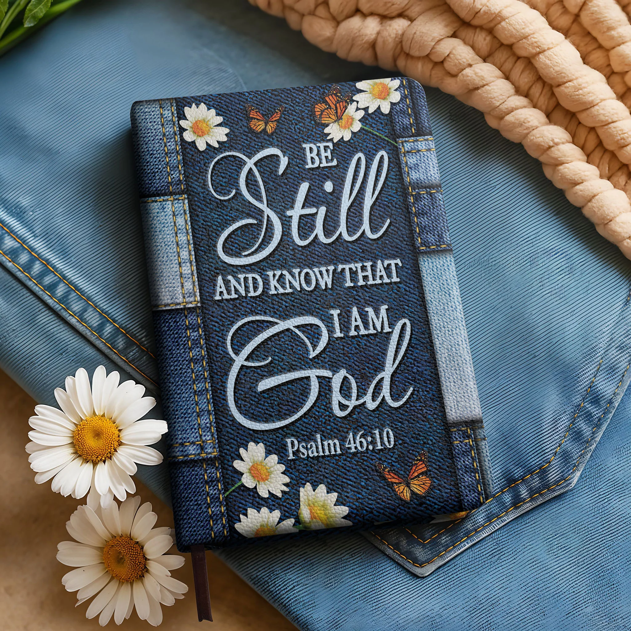 "Selah" - Psalm 46:10 Leather Prayer Journal