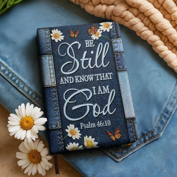 "Selah" - Psalm 46:10 Leather Prayer Journal