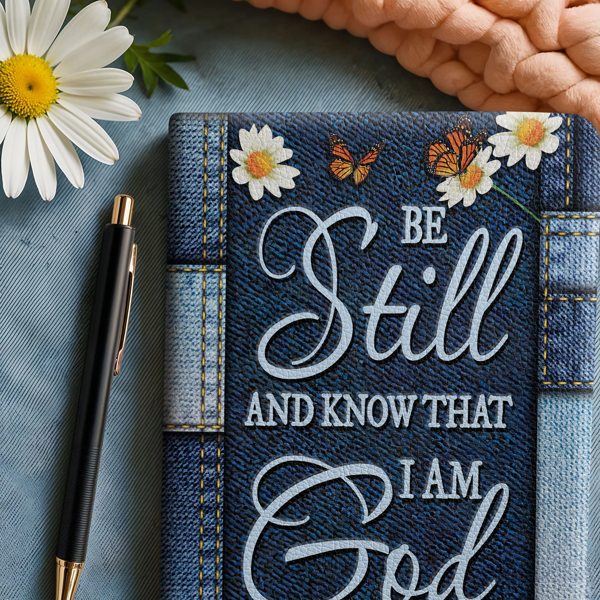 "Selah" - Psalm 46:10 Leather Prayer Journal