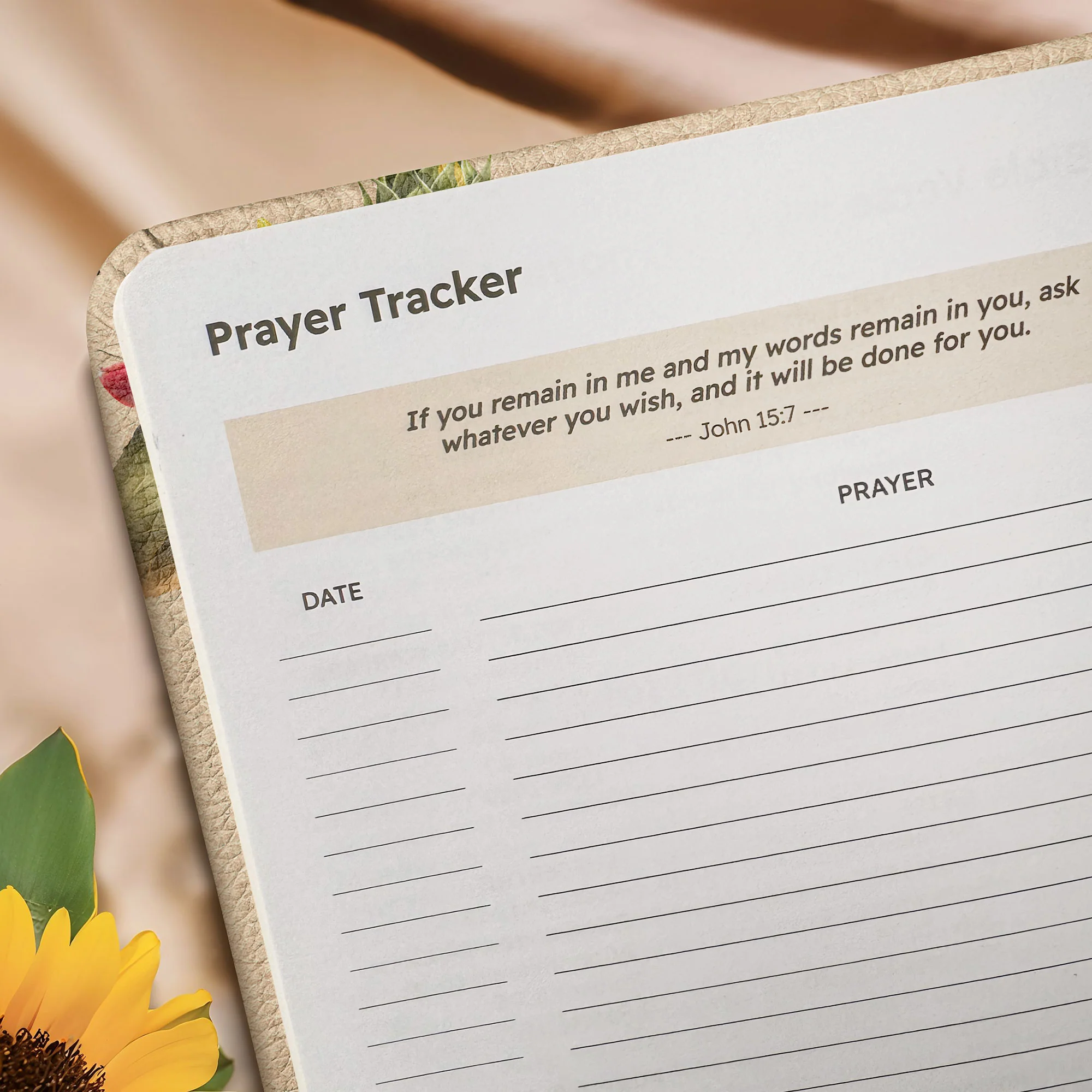 "Gevurah" - Joshua 1:9 Leather Prayer Journal