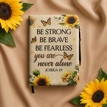 "Gevurah" - Joshua 1:9 Leather Prayer Journal