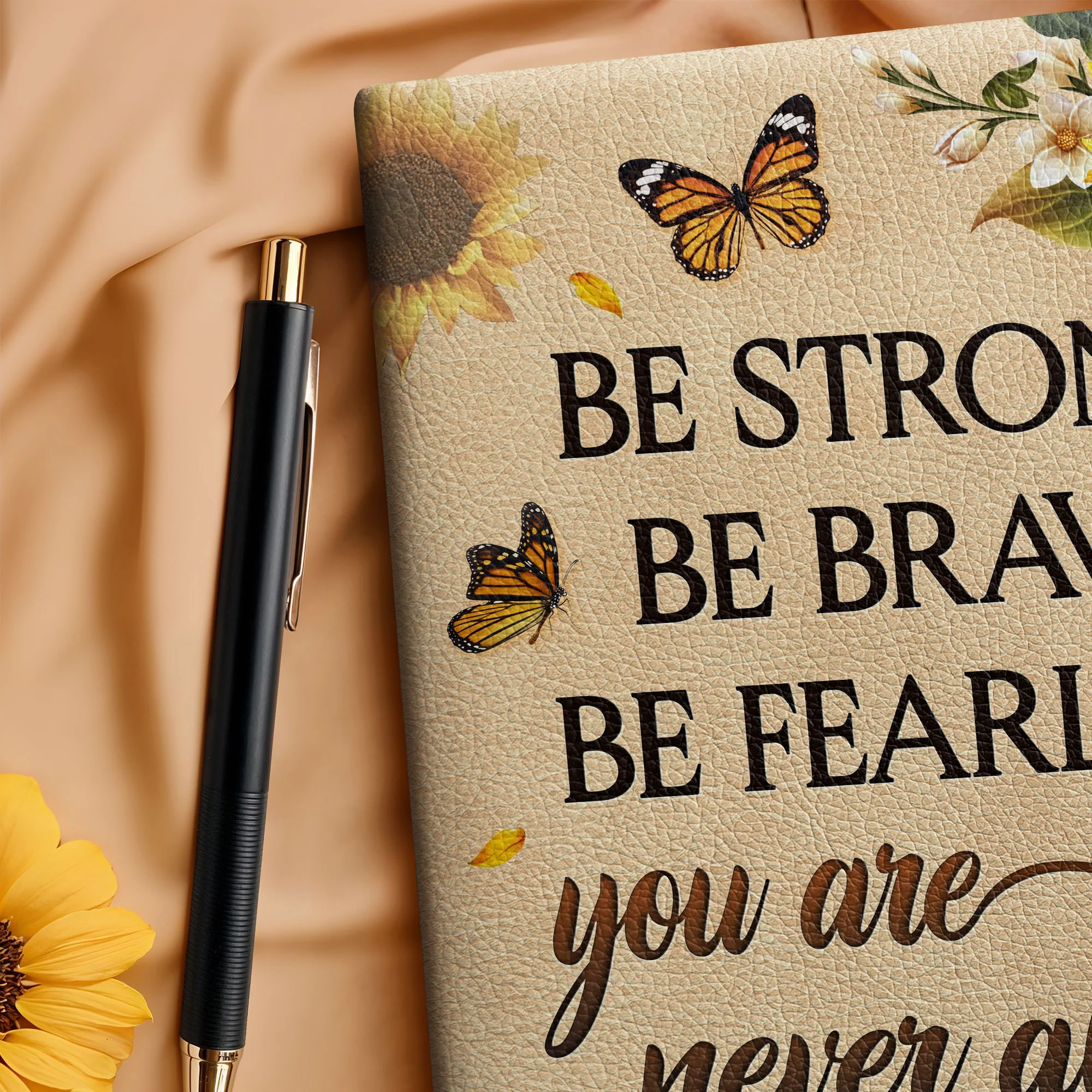 "Gevurah" - Joshua 1:9 Leather Prayer Journal