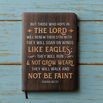 "Nesher" - Isaiah 40:31 Leather Prayer Journal