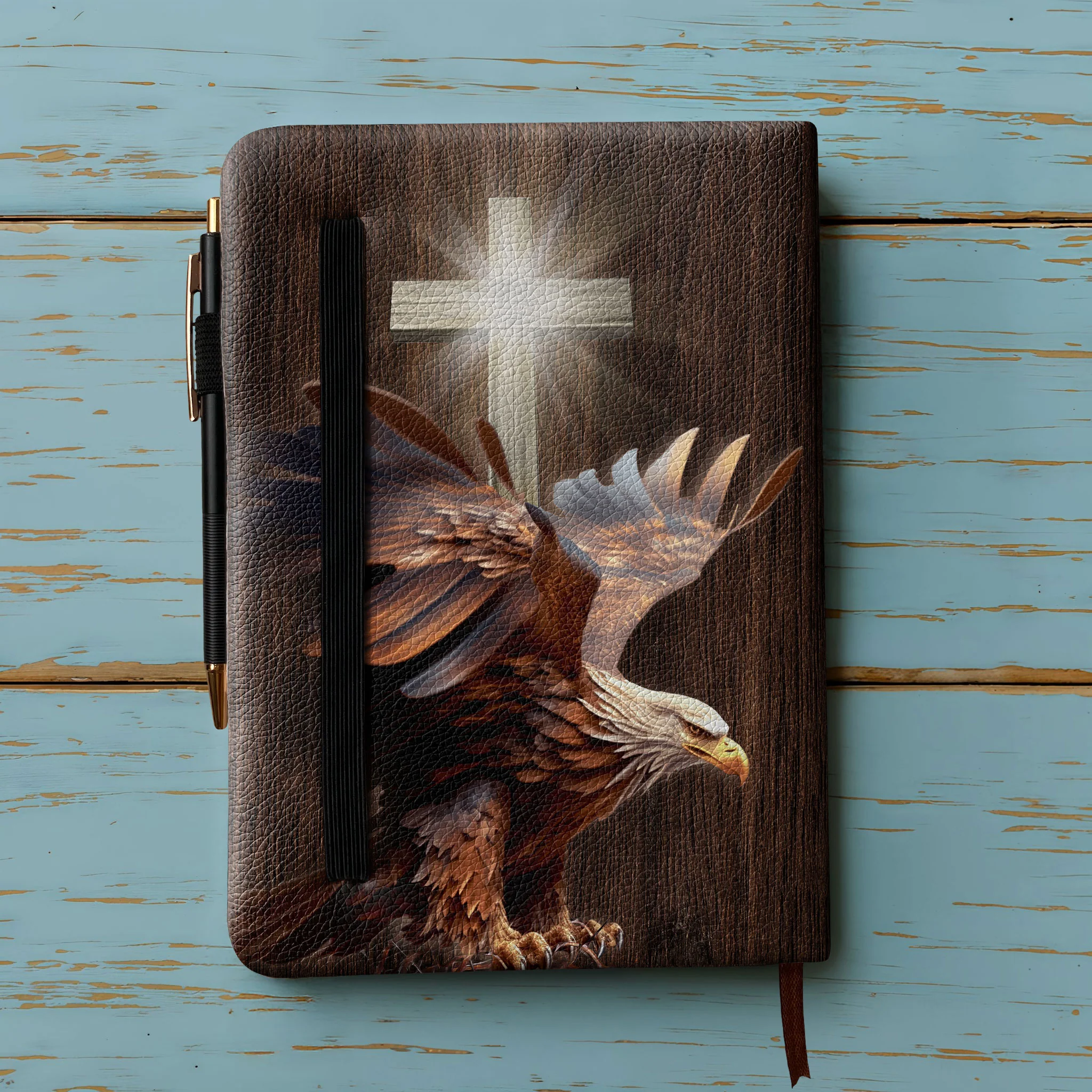 "Nesher" - Isaiah 40:31 Leather Prayer Journal