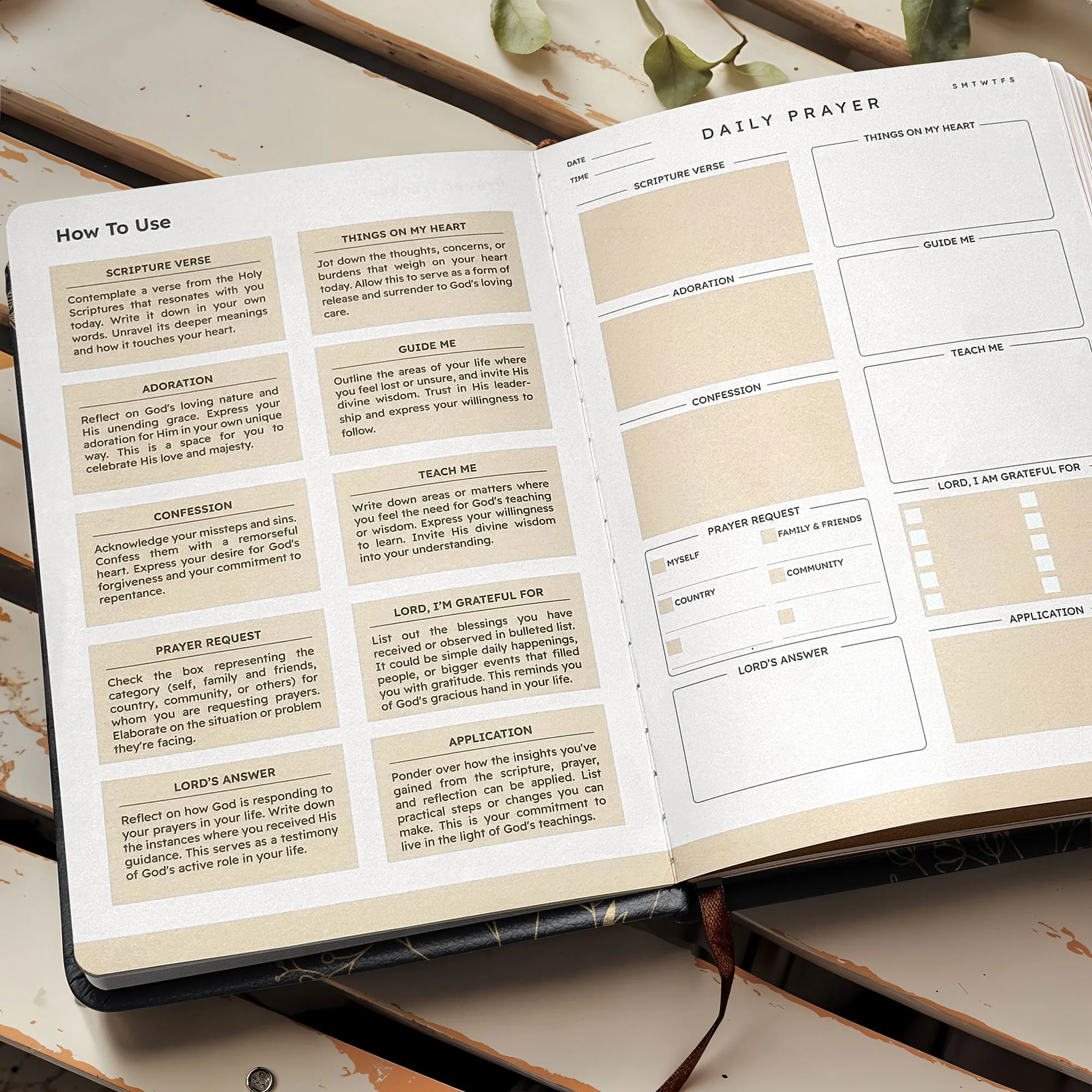 "Rapha" - Isaiah 53:5 Leather Prayer Journal