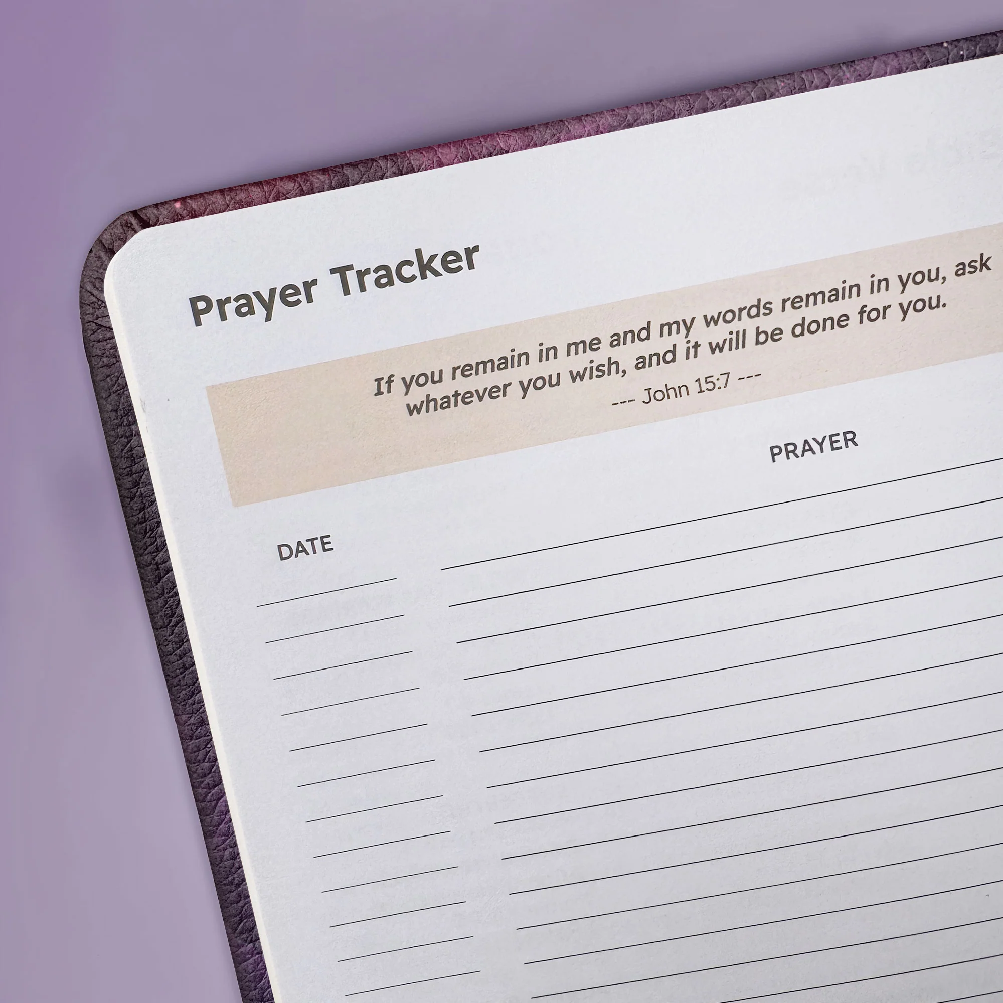 "Koach" - Philippians 4:13 Leather Prayer Journal