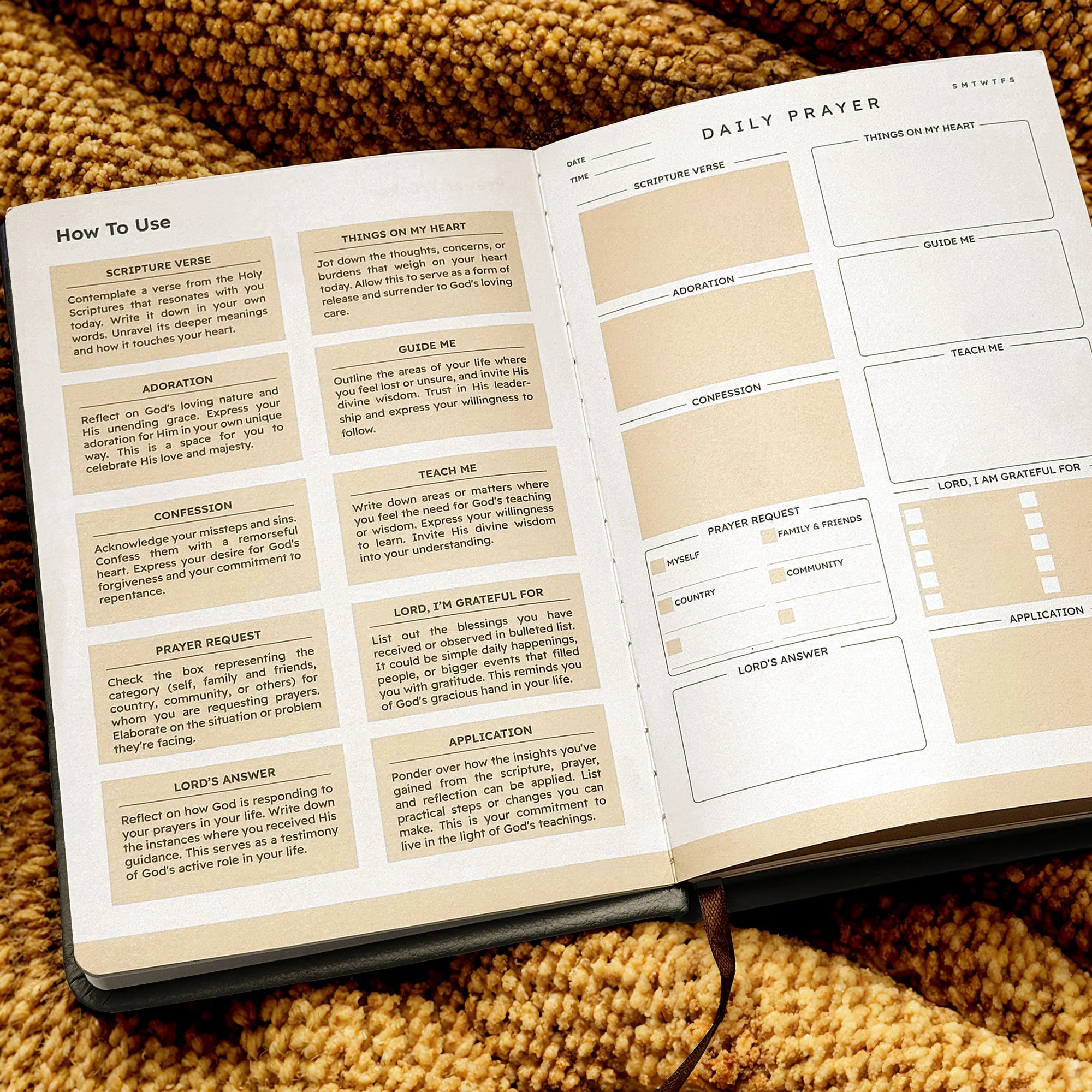 "Immanu" - Psalm 23:4 Leather Prayer Journal