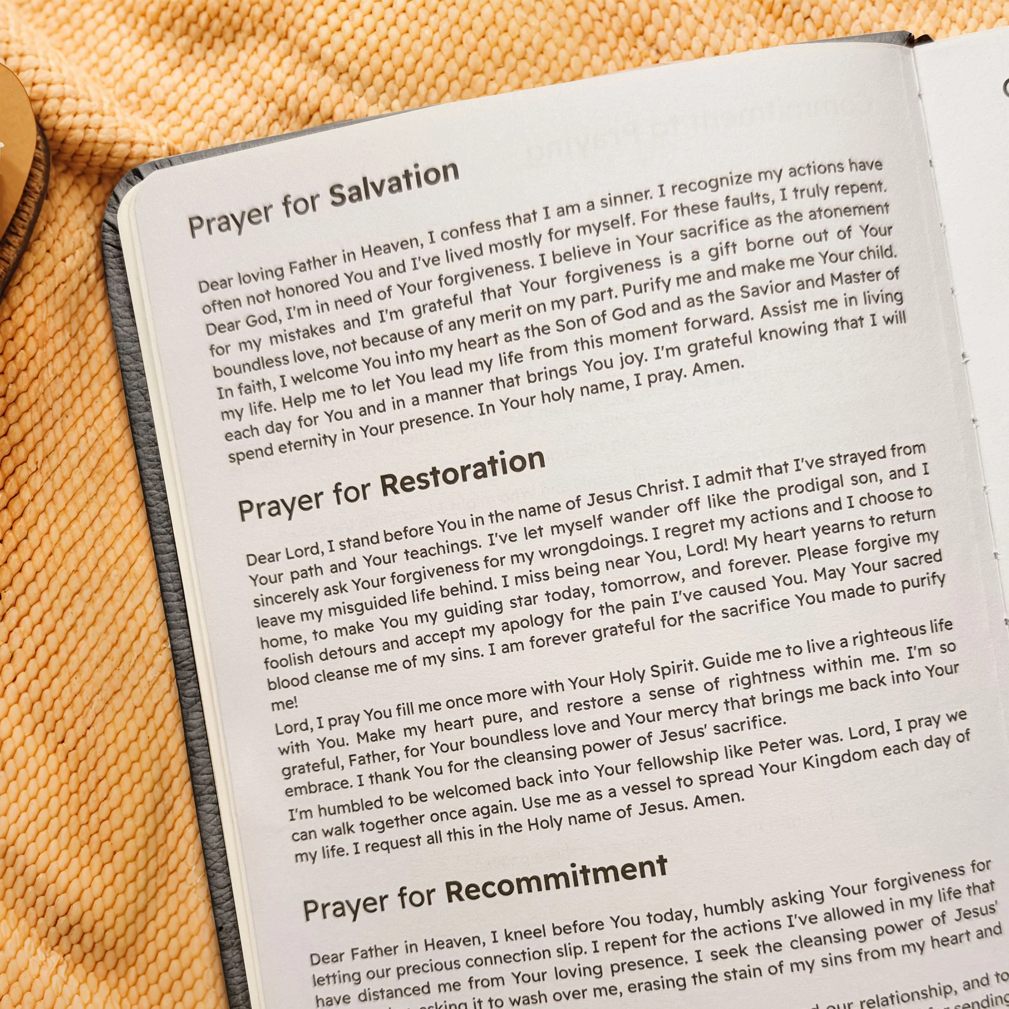 "Immanu" - Psalm 23:4 Leather Prayer Journal