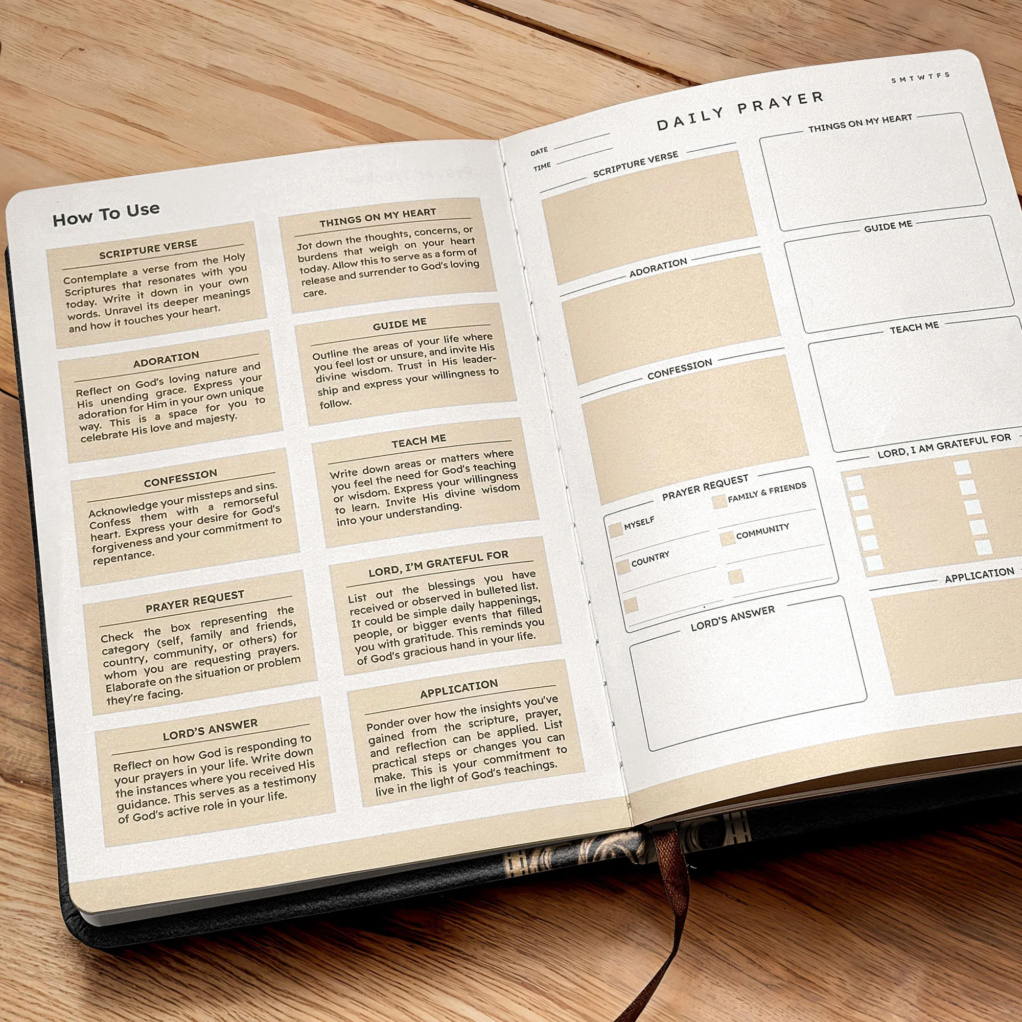 "Chochmah" - Job 34:32 Leather Prayer Journal