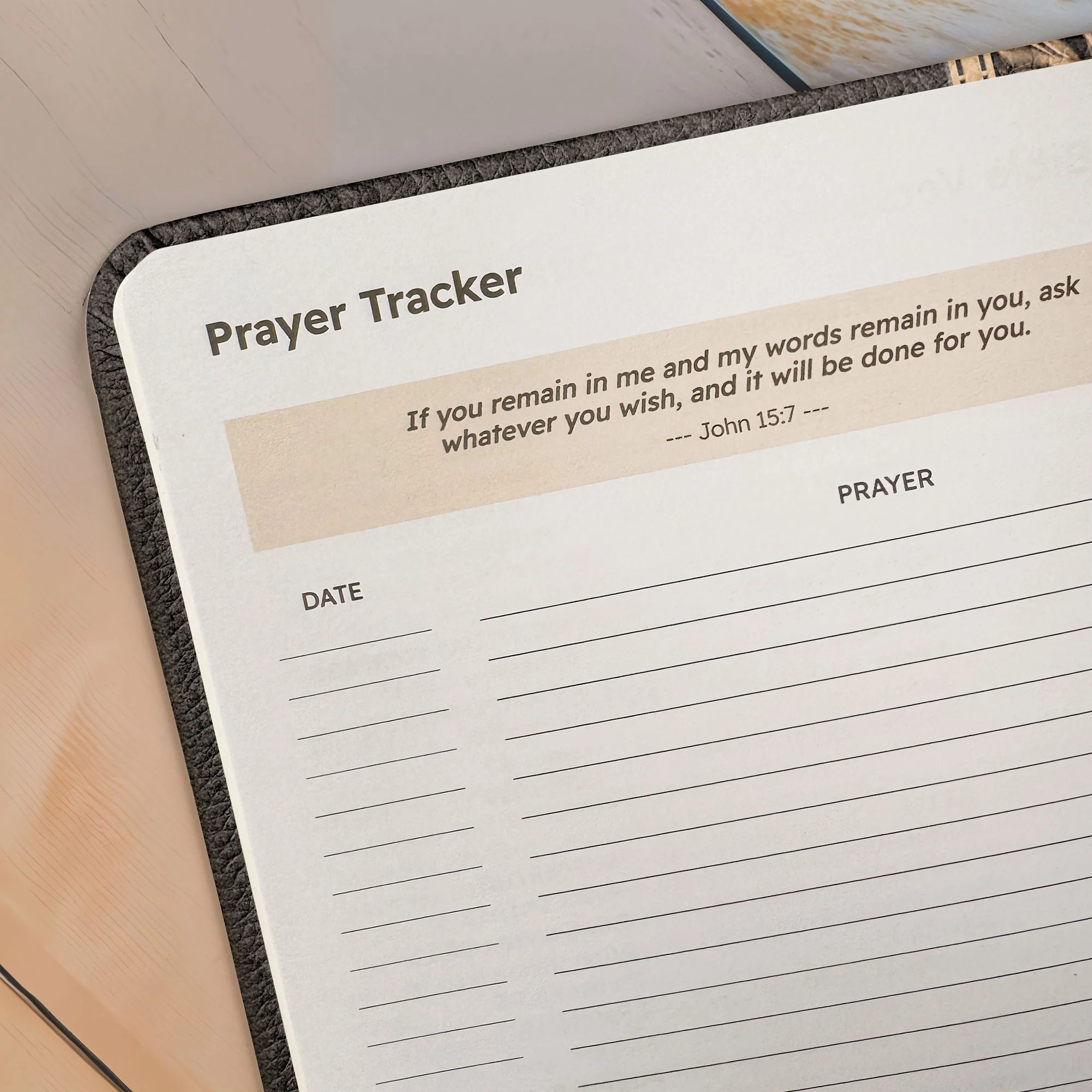 "Chochmah" - Job 34:32 Leather Prayer Journal