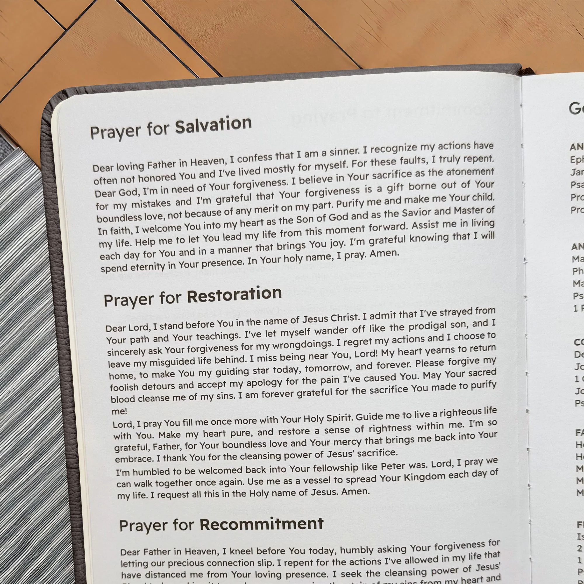 "Tzaddik" - 1 Timothy 6:11 Leather Prayer Journal