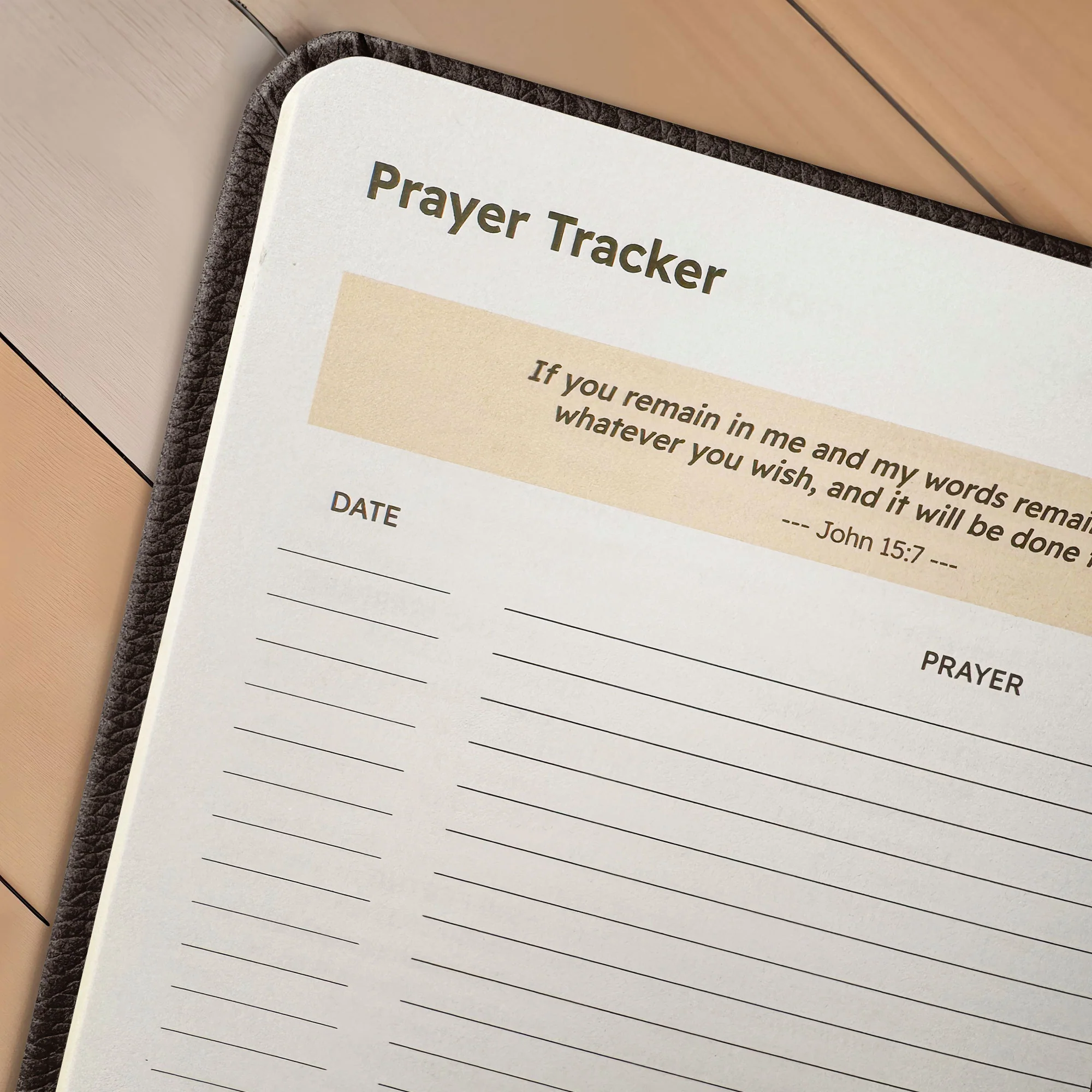 "Tzaddik" - 1 Timothy 6:11 Leather Prayer Journal